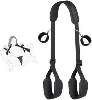 Sex Bondage BDSM Kit, Bed Restraints Set with Handcuffs Neck to Thigh/Ankle