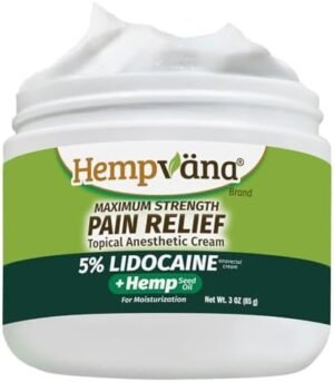 Hempvana Lidocaine 5% Relief Cream, Maximum Strength