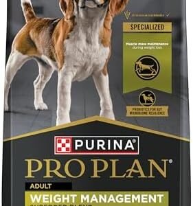 Purina Pro Plan Weight Management Dry Dog Food, Chicken & Rice, 34 lb Bag