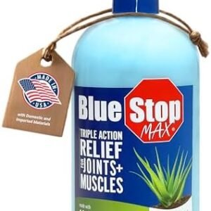 Blue Stop Max Massage Gel for Body Aches, 16 oz Pump Bottle