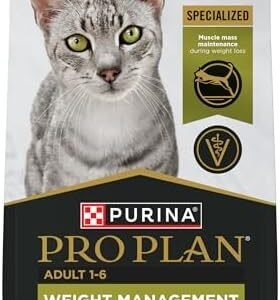 Purina Pro Plan Weight Management Dry Cat Food, Chicken & Rice, 7 lb Bag
