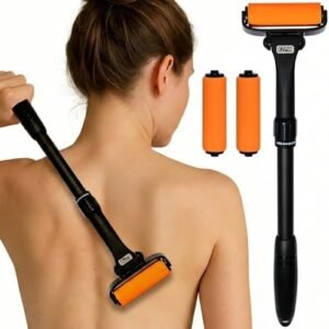 EZPIK Lotion Applicator for Back with 2 Replacement Foam Rollers, Extendable up to 23"
