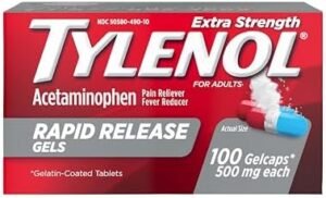 Tylenol Extra Strength Rapid Release Gels, 500 mg Acetaminophen, 100 Ct