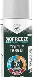 Biofreeze Triple Target Pain Relief Roll On, NSAID-Free Relief, 2.5 FL OZ