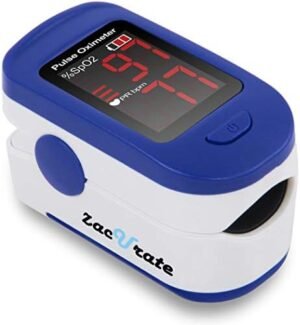 Zacurate 500BL Fingertip Pulse Oximeter Blood Oxygen Saturation Monitor with Batteries...