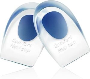 Gel Heel Cups for Heel Pain Relief, Plantar Fasciitis - 2 Pack Inserts