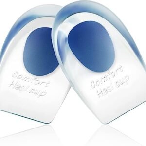 Gel Heel Cups for Heel Pain Relief, Plantar Fasciitis - 2 Pack Inserts
