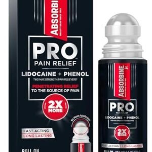 ABSORBINE JR. Pro Maximum-Strength 4% Lidocaine & Phenol Roll-On, 2.5 oz