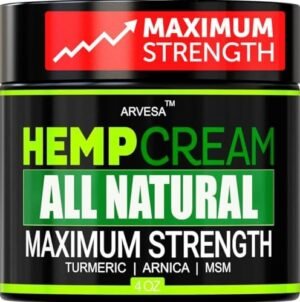 Natural Hemp Cream - Maximum Strength Gel w/Arnica, Boswellia - Non-Greasy