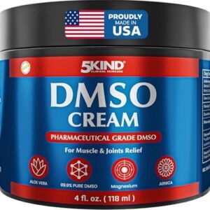 5Kind DMSO Cream for Pain Relief 4 fl oz Topical Muscle & Joint Pain Relief