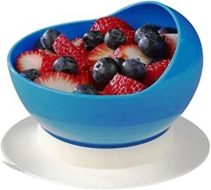 Maddak SP Ableware Scooper Bowl with Suction Cup Base, Blue