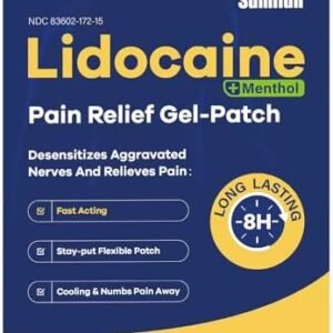 Sumifun 4% Lidocaine Patches Plus 1% Menthol 15 Counts(Pack of 1)