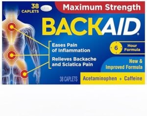 Backaid Maximum Strength Backache & Sciatica Pain Relief, 38 Count