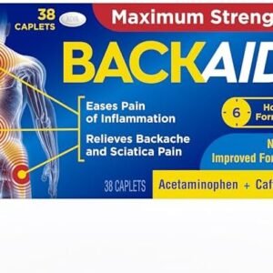 Backaid Maximum Strength Backache & Sciatica Pain Relief, 38 Count