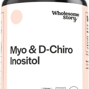 Wholesome Story Myo-Inositol & D-Chiro Inositol Supplement for Women | Fertility Supplements for Hormonal Balance & Ovarian Health Support | Myoinositol | Ideal 40:1 Ratio | 30 Servings
