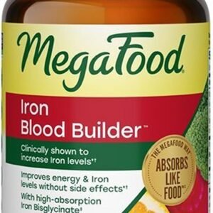 MegaFood Blood Builder Iron Supplement, Energy Support, Vegan, 180 Tablets