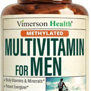 Vimerson Health Multivitamin for Men: Methylated B Vitamins, Chelated Minerals and Bioavailable D3 for Focus and Energy Support – Daily Mens Multivitamins and Multiminerals – 60 Capsules