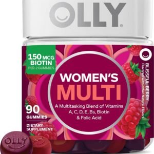 OLLY Women's Multivitamin, Supports Overall Wellness,* Biotin - 90 Count