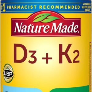 Nature Made Vitamin D3 K2 Supplement, 30 Softgels
