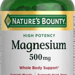 Nature's Bounty Magnesium 500 mg Tablets (Pack of 1)