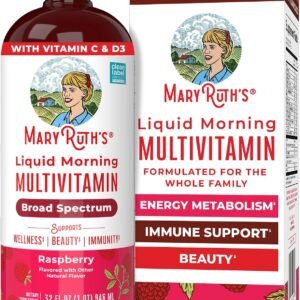 MARYRUTH'S Liquid Morning Multivitamin for Women, Men & Kids, 32 Servings