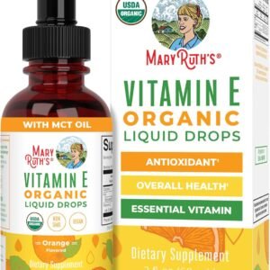 MaryRuth Organics USDA Vitamin E Liquid Drops 2 Month Supply | Bone and Joint Health | Cognitive Health for Adults and Kids | Sugar Free, Vegan, Non-GMO, Gluten Free | 2 Ounces