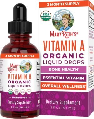 MARYRUTH'S Organics USDA Organic Vitamin A Liquid Drops, 1 oz, Sugar Free